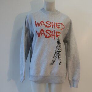 Womens Washed NYC Gray Graphic Logo Sweatshirt S